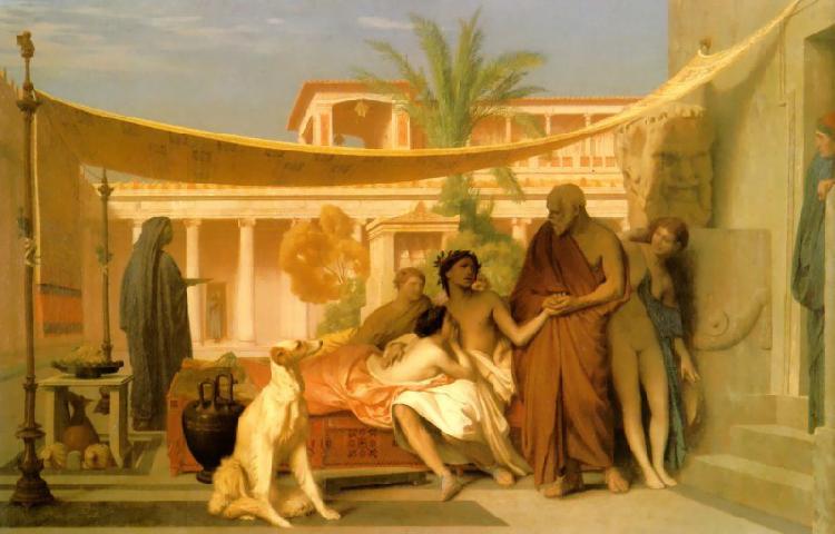 Jean Leon Gerome Socrates Seeking Alcibiades in the House of Aspasia Sweden oil painting art